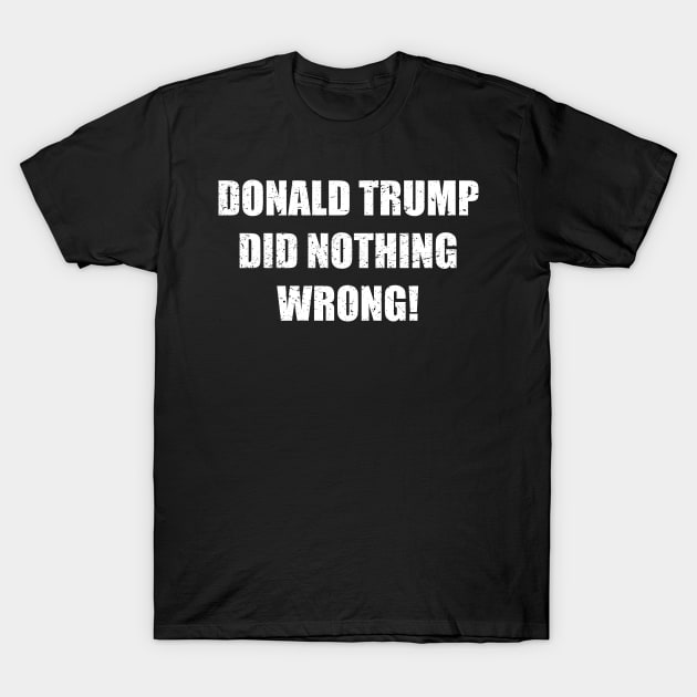 Donald trump did nothing wrong! T-Shirt by slawers